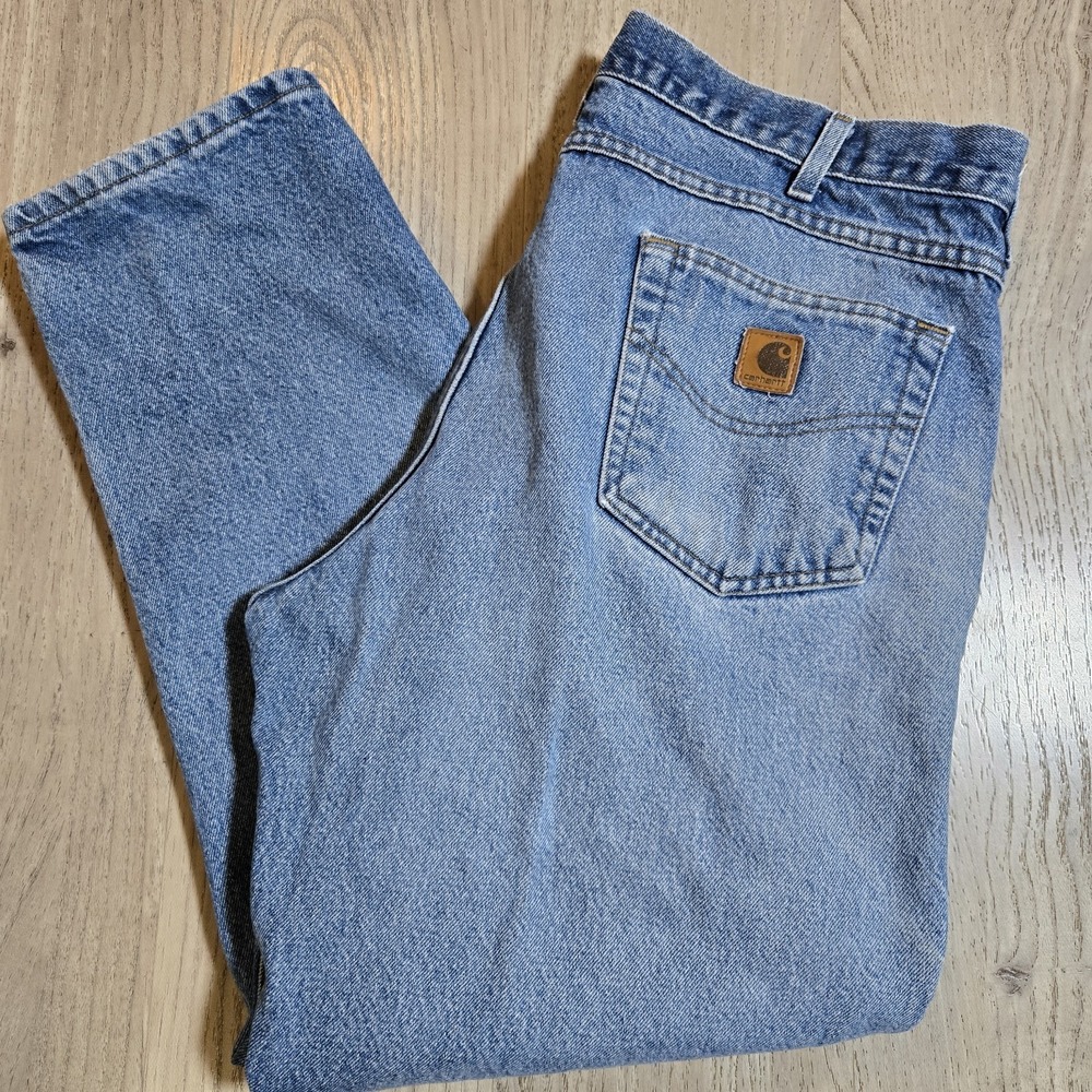 Carhartt Jeans Mens 40x30‎ Blue B17 DST Denim Relaxed Fit Workwear Vintage